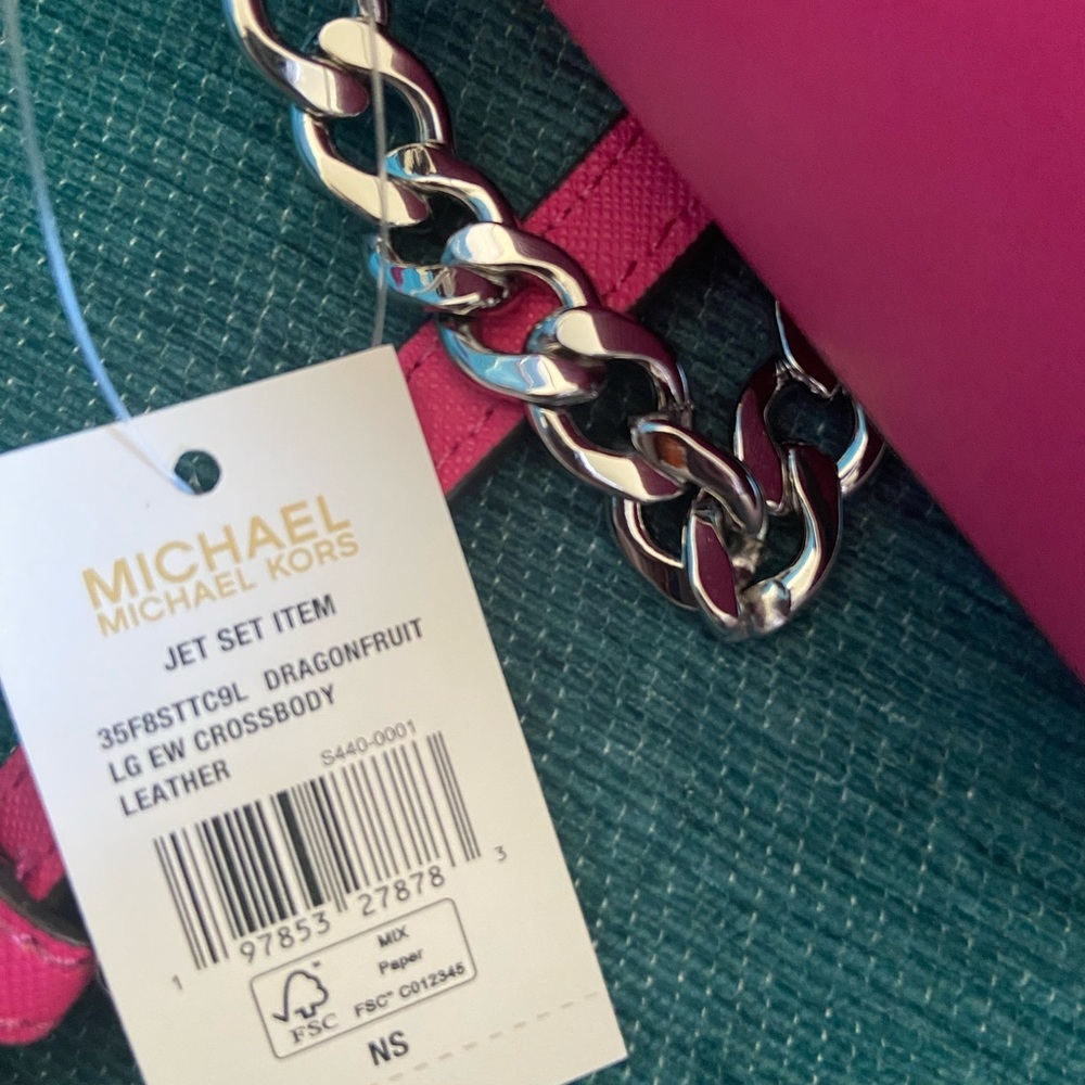 Michael Kors Jet Set Saffiano Leather Crossbody Bag - Picture 6 of 9